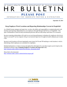 Keep Employee Work Locations and Reporting Relationships Current in PeopleSoft