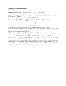 Lagrange multipliers example