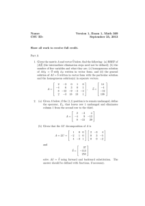 Name: Version 1, Exam 1, Math 369 CSU ID: September 25, 2013