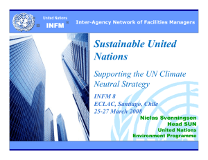 Sustainable United Nations Supporting the UN Climate Neutral Strategy