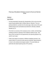 Planning of Broadband Wireless Access for Rural and Remote