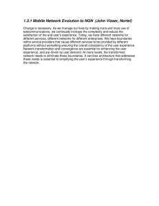 1.3.1 Mobile Network Evolution to NGN  (John Visser, Nortel)