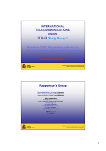 ITU-D INTERNATIONAL TELECOMMUNICATIONS UNION