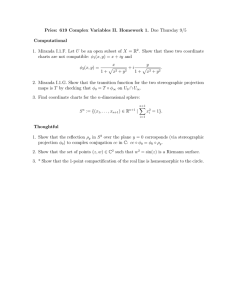 Pries: 619 Complex Variables II. Homework 1. Due Thursday 9/5 Computational