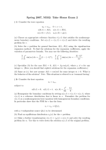 Spring 2007, M332: Take–Home Exam 2