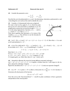 Mathematics 567 Homework (due Apr 11) 42) A. Hulpke
