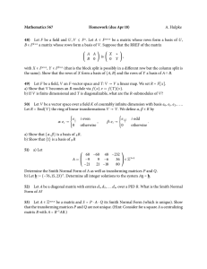 Mathematics 567 Homework (due Apr 18) 48) A. Hulpke