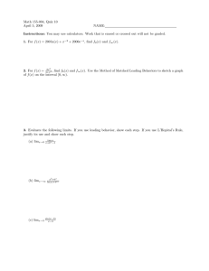 Math 155-004, Quiz 10 April 5, 2009 NAME: