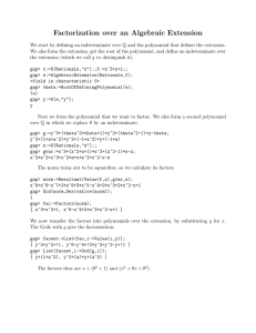 Factorization over an Algebraic Extension