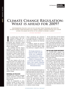 Climate Change Regulation: What is ahead for 2009?