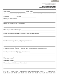 Today’s Date:         ... Print Form OPD PROGRESS RECORD