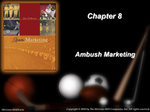 Chapter 8 Ambush Marketing 8-1