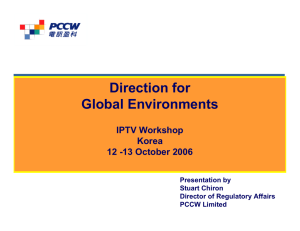 Direction for Global Environments IPTV Workshop Korea