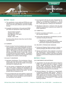 Specification Bridges V-Seal Expansion Joint Systems