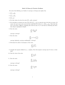 Math 115 Exam #1 Practice Problems