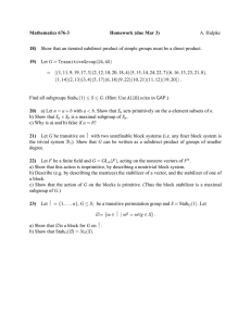Mathematics 676-3 Homework (due Mar 3) 18) 19)