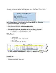 Goals for Changes Summary of Nursing Documentation Re-Design Implementation Time Line