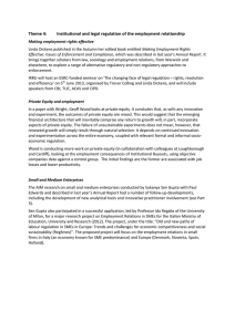 Theme 4: Institutional and legal regulation of the employment relationship