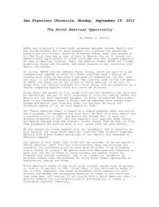 The North American Opportunity San Francisco Chronicle, Monday, September 19, 2011