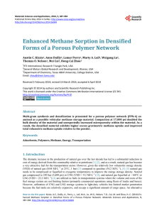 Enhanced Methane Sorption in Densified Forms of a Porous Polymer Network