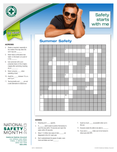 Safety starts with me Summer Safety