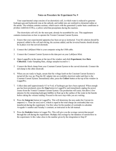 Notes on Procedure for Experiment No. 9