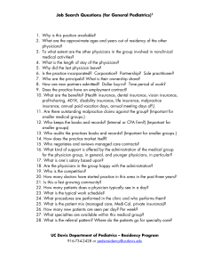Job Search Questions (for General Pediatrics)
