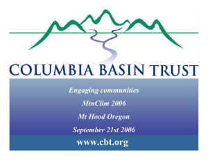 www.cbt.org Engaging communities MtnClim 2006 Mt Hood Oregon