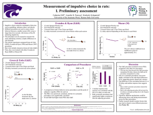 Measurement of impulsive choice in rats: I. Preliminary assessment