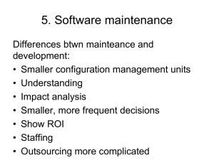 5. Software maintenance