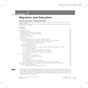 4 Migration and Education CHAPTER Christian Dustmann