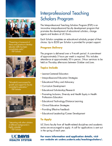 The Interprofessional Teaching Scholars Program (ITSP) is an