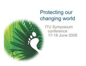 Protecting our changing world ITU Symposium conference