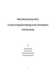 Impulse Buying & Daily Deals: A Consumer Behavior Study