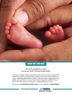WHAT DO YOU SEE? We see the youngest lives saved.