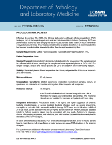PROCALCITONIN 12/18/2014 PROCALCITONIN, PLASMA