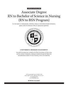 Associate Degree RN to Bachelor of Science in Nursing