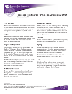 Proposed	Timeline	for	Forming	an	Extension	District
