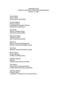 Leadership Forum Institute for the Study of Public Policy Implementation