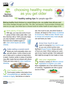 Healthy Eating Tips for Seniors (65+)