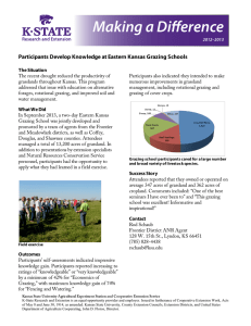 Making a Difference   Participants Develop Knowledge at Eastern Kansas Grazing Schools