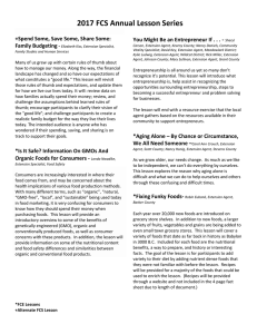 2017 FCS Annual Lesson Series  +Spend Some, Save Some, Share Some:
