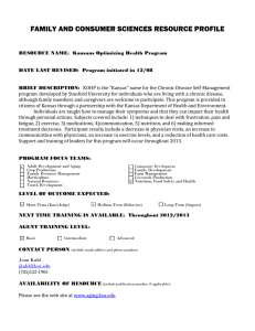 FAMILY AND CONSUMER SCIENCES RESOURCE PROFILE