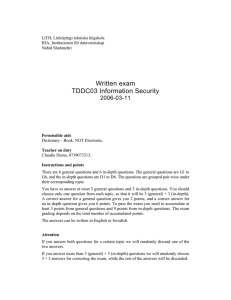 Written exam TDDC03 Information Security 2006-03-11