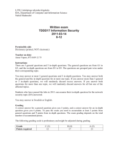 Written exam TDDD17 Information Security 2011-03-14