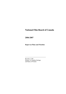 National Film Board of Canada 2006-2007 Report on Plans and Priorities ________________________________