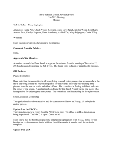 HUB-Robeson Center Advisory Board 2/4/2013 Meeting Minutes