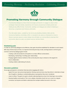 Promoting Harmony – Facilitating Resolution – Celebrating Diversity