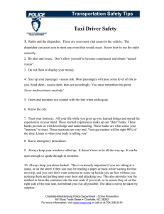 Taxi Driver Safety Transportation Safety Tips 1