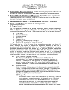 Addendum # 1: RFP 2013-12-001 Computerized Parking Valet System December 11, 2013